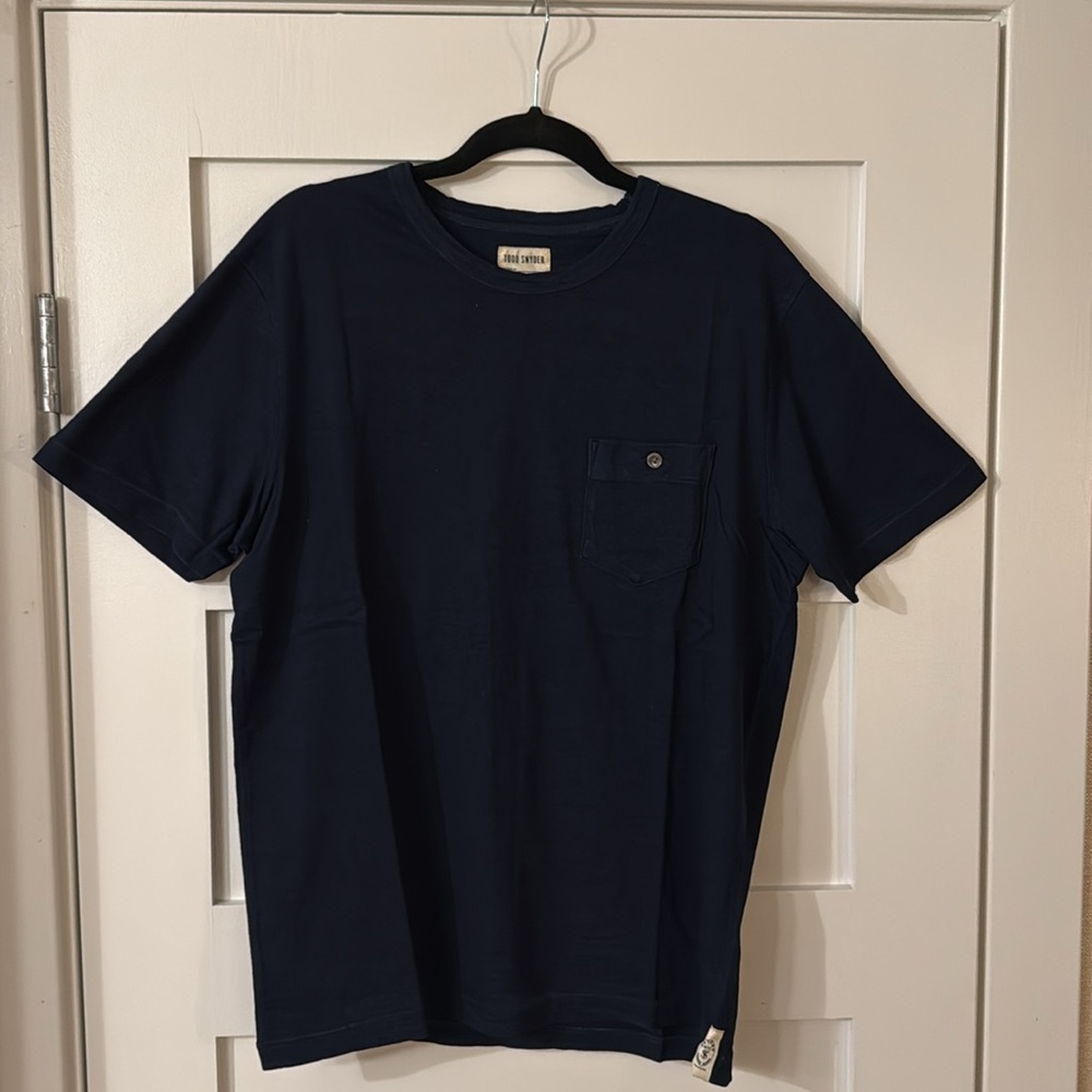 Todd Snyder Men's- Indigo slub pocket tee Large - cotton - brand new w/ tags
